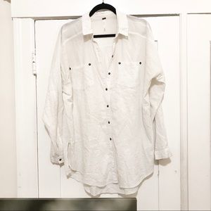 Free People “Love Her Madly” oversized button-up